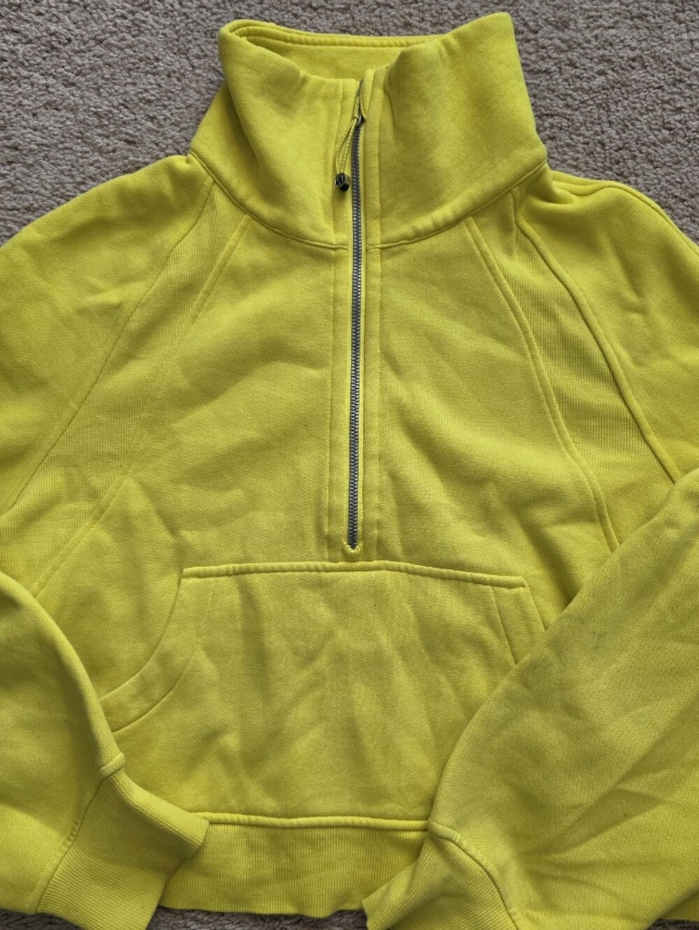 Lululemon Scuba Oversized Half-Zip Hoodie Sonic Yellow XS/S Like New